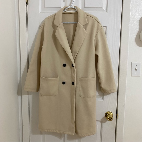 beige overcoat - Picture 3 of 6